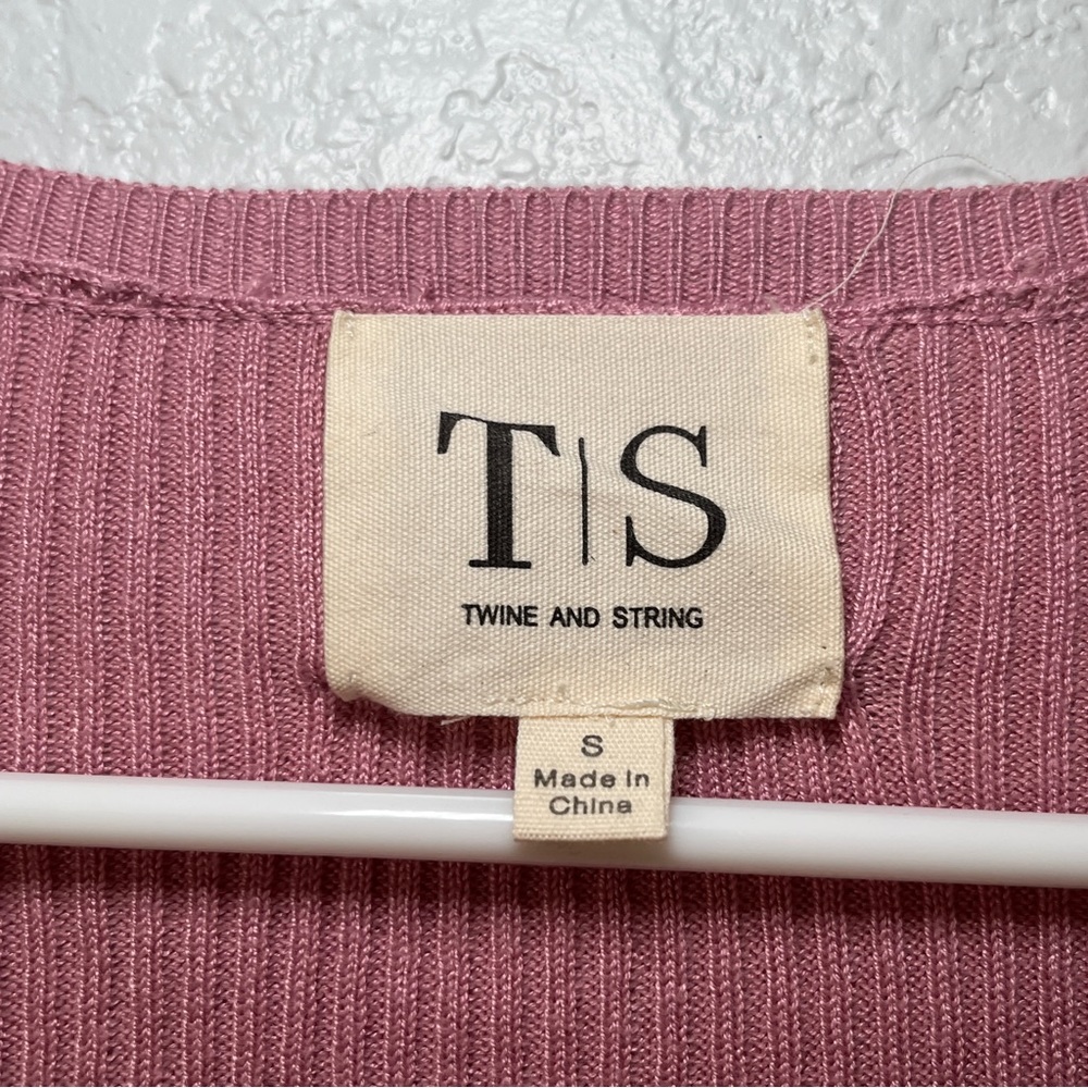 Twine And String Ribbed Crop Cardigan Small - image 3